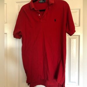 Men’s red polo